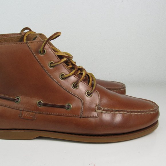 POLO by Ralph Lauren Men\'s Brown Leather Boots Size 10D